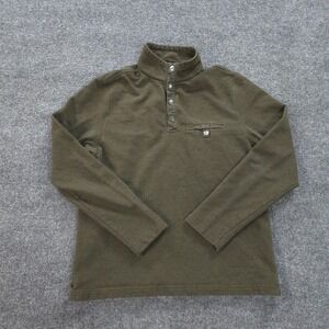 Untuckit Sweater Mens Large Green Parkson Quarter‎ Snap Casual Preppy Golf